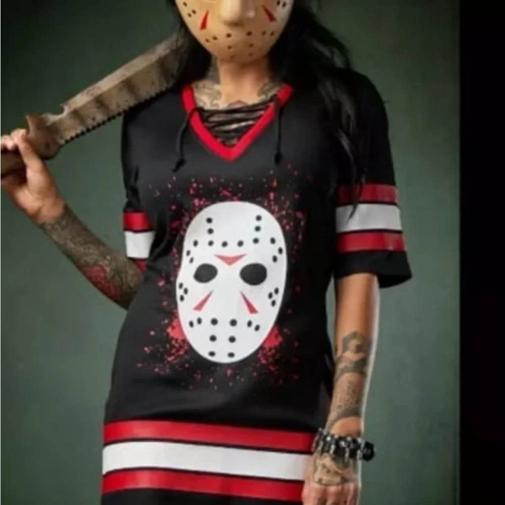 Friday The 13th Jason Voorhees Hockey
Jersey Dress Size XS, NWOT - Picture 4 of 4